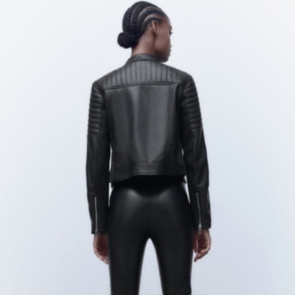 Zara Faux Leather Jacket - Picture 3 of 5